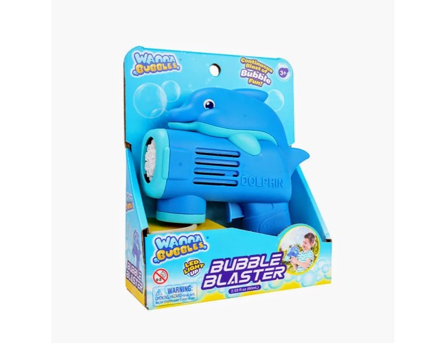 Играчка пистолет делфин за сапунени балончета Wanna Bubbles бластер делфин – цветни сапунени мехурчета