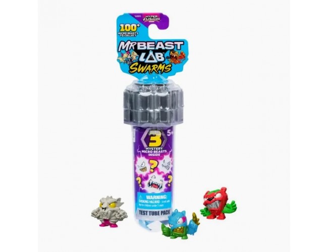 Комплект 3 минизвяра Mr Beast Swarms в епруветка