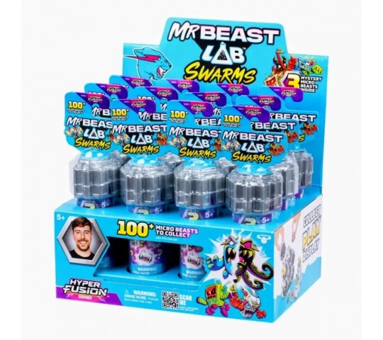 Комплект 3 минизвяра Mr Beast Swarms в епруветка