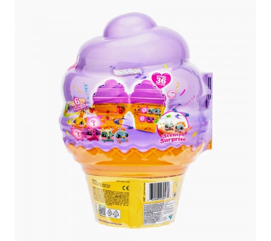 Играчка Yum Yumz сладоледена кутия за съхранение 6 плюшени любимци Кутия Yum Yumz с 6 ароматизирани плюшени любимци във сладоледена фунийка