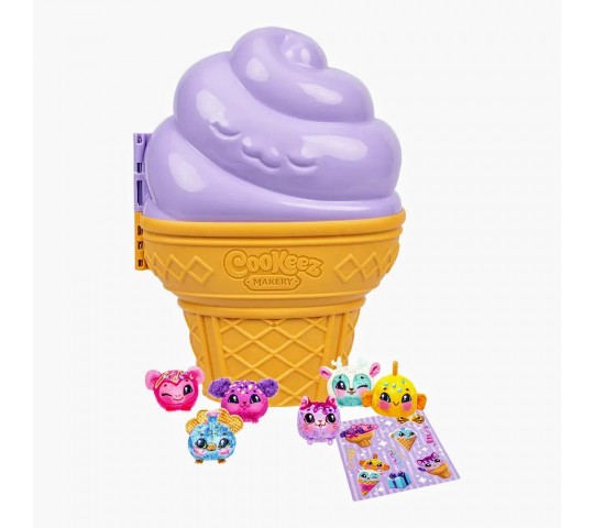 Играчка Yum Yumz сладоледена кутия за съхранение 6 плюшени любимци Кутия Yum Yumz с 6 ароматизирани плюшени любимци във сладоледена фунийка
