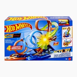 Hot Wheels Писта "4-Loop Crash-Out" с 1 Количка