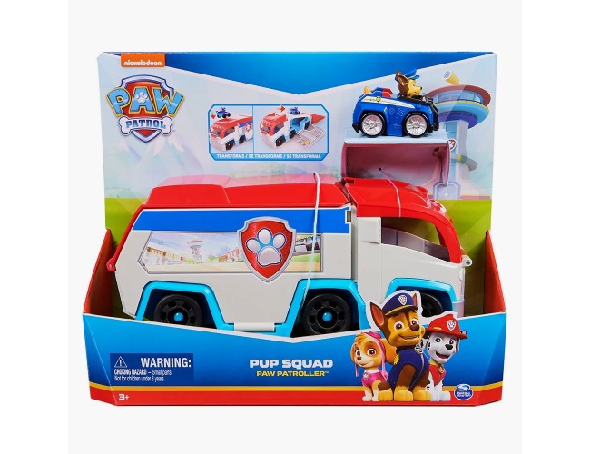 Paw Patrol Камион със сгъваема рампа и количка с Чейз