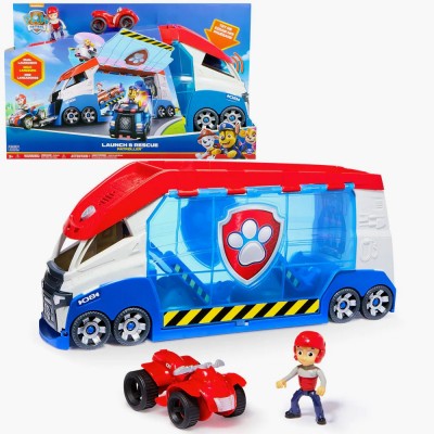 Paw Patrol Трансформиращ се патролер с изстрелвачка и фигура на Райдер с мотор