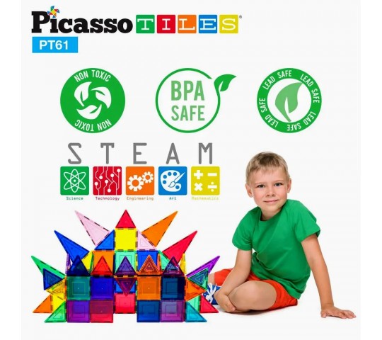 Магнитен конструктор Picasso Steam - комплект магнитни плочки