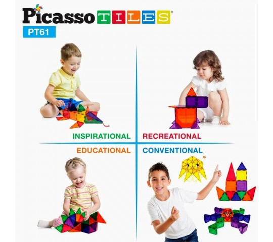Магнитен конструктор Picasso Steam - комплект магнитни плочки