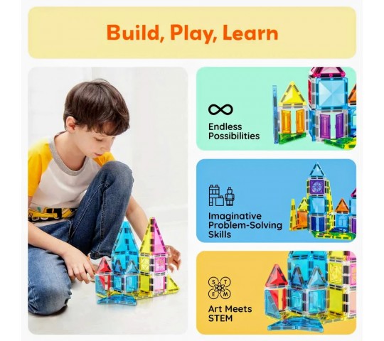 Picasso Steam магнитен конструктор Diamond 48 части – STEM играчка