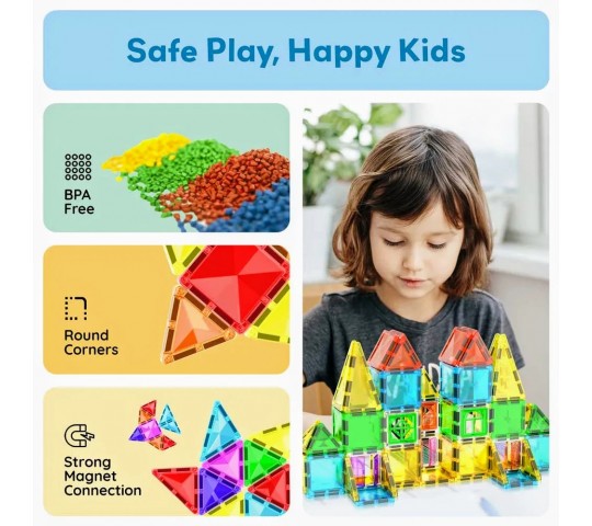 Picasso Steam магнитен конструктор Diamond 48 части – STEM играчка