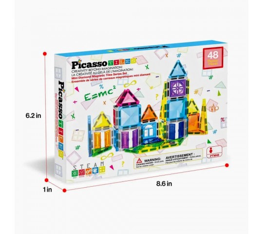 Picasso Steam магнитен конструктор Diamond 48 части – STEM играчка