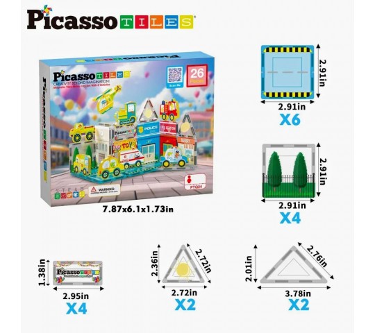 Магнитен конструктор Picasso Steam Движение в града