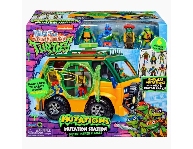 Играчка Ван на костенурките нинджа за мутация TMNT ван-станция за мутация с фигурки
