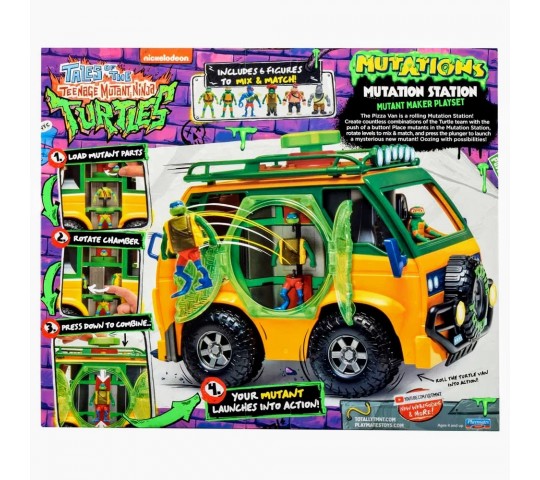 Играчка Ван на костенурките нинджа за мутация TMNT ван-станция за мутация с фигурки
