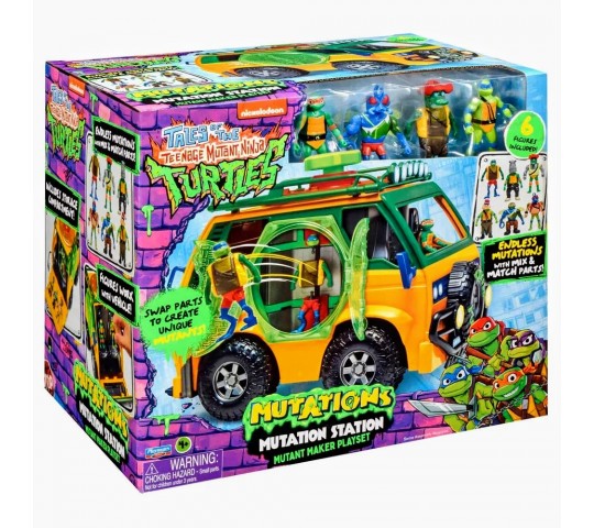 Играчка Ван на костенурките нинджа за мутация TMNT ван-станция за мутация с фигурки