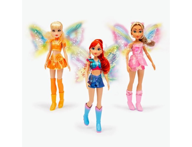 Winx кукла Fairy Light Up с блестяща рокля и светещи крила