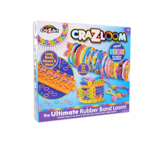 Творчески комплект CraZArt Loom за плетене на гривни Cra-Z-Art Loom комплект за направа на гривни от ластичета