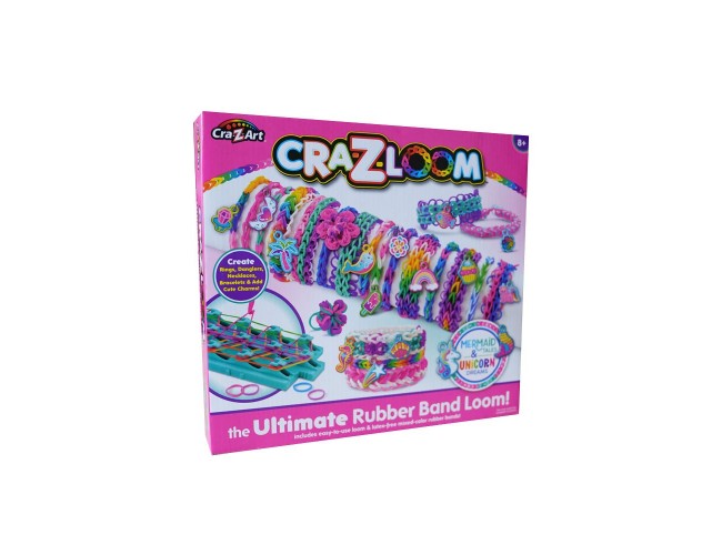 Творчески комплект Cra-Z-Art за плетени гривни Mermaid & Unicorn CraZArt Направи си гривни Mermaid & Unicorn – комплект със стан и цветни ластичета