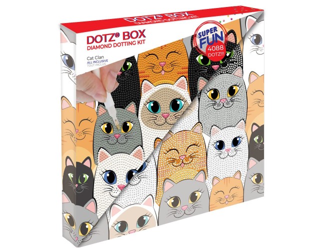 Diamond Dotz Диамантен гоблен Cat с 4090 диаманта и писалка за нанасяне
