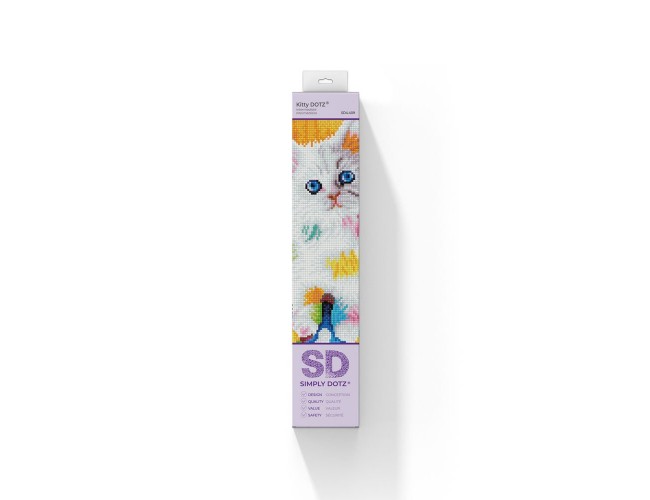 Комплект за блестяща картина Diamond Dotz Kitty Diamond Dotz Диамантен гоблен Kitty с 10614 диаманта