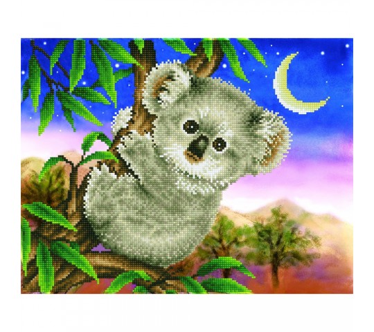Diamond Dotz Диамантен гоблен Koala Snack с 11796 диаманта – комплект за творене