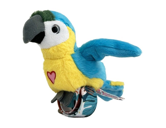 Happy Yappers Интерактивно Папагалче Blue Parrot – плюшена играчка в синьо, която повтаря думи и пее