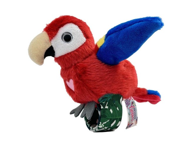 Плюшена птичка Happy Yappers Red Parrot с песнички и чуруликане Happy Yappers Интерактивно Пиле Red Parrot – плюшено папагалче, която повтаря думи и пее