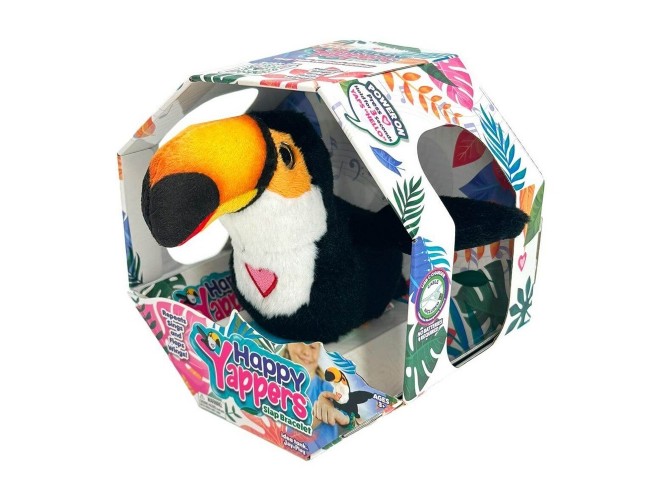 Happy Yappers Интерактивно Пиле Toucan – плюшена птичка, която пее и повтаря думи