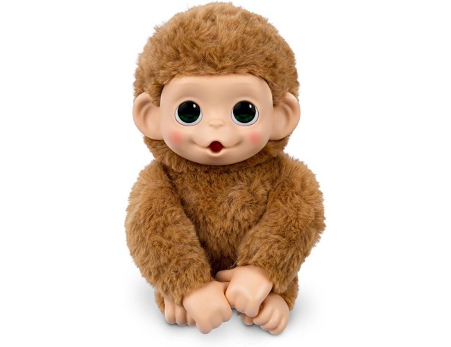 Little Live Pets Бебе маймунка Pepi Peach – интерактивна плюшена играчка с кафява козина
