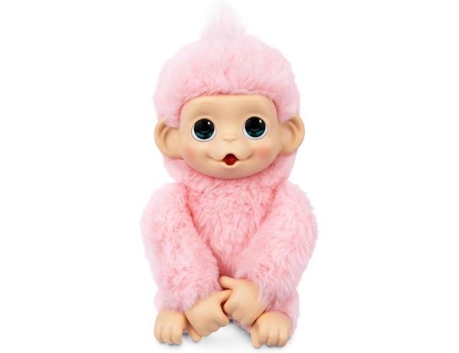 Little Live Pets Baby Monkey Minis Luna Lemon – интерактивна плюшена маймунка с розова козинка