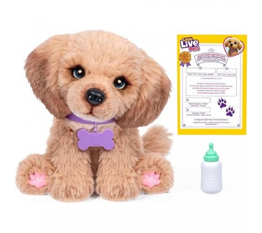 Плюшено кученце Bailey от Little Live Pets, което реагира с над 60 звука Little Live Pets My Really Real Puppy Bailey – интерактивно плюшено кученце с мигащи очи