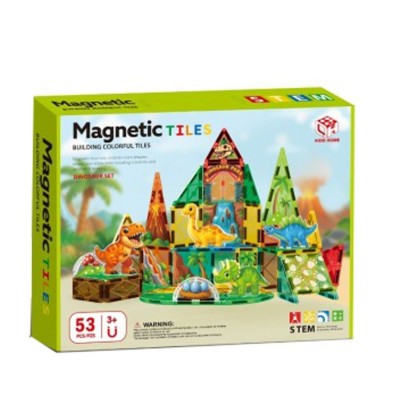 Magnetic Tiles Магнитен Конструктор с Динозаври 53 части
