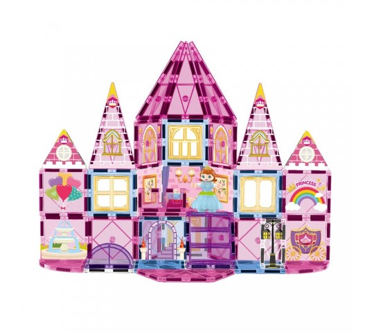 Magnetic Tiles Магнитен конструктор Замък с 48 цветни части